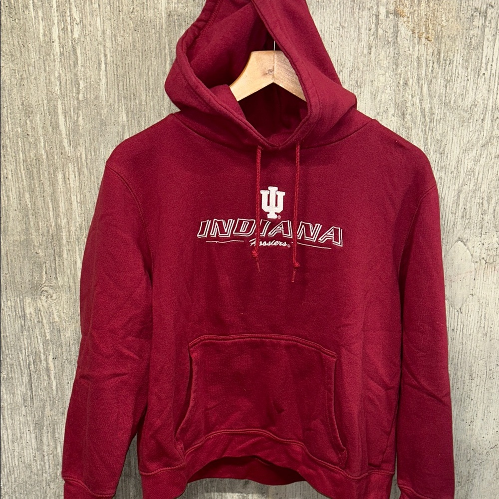 Pro‎ Edge Indiana Hoosiers Boys Red Pullover Hoodie Sweater With Pouch XL 16-18